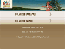 Tablet Screenshot of hulagrill.com